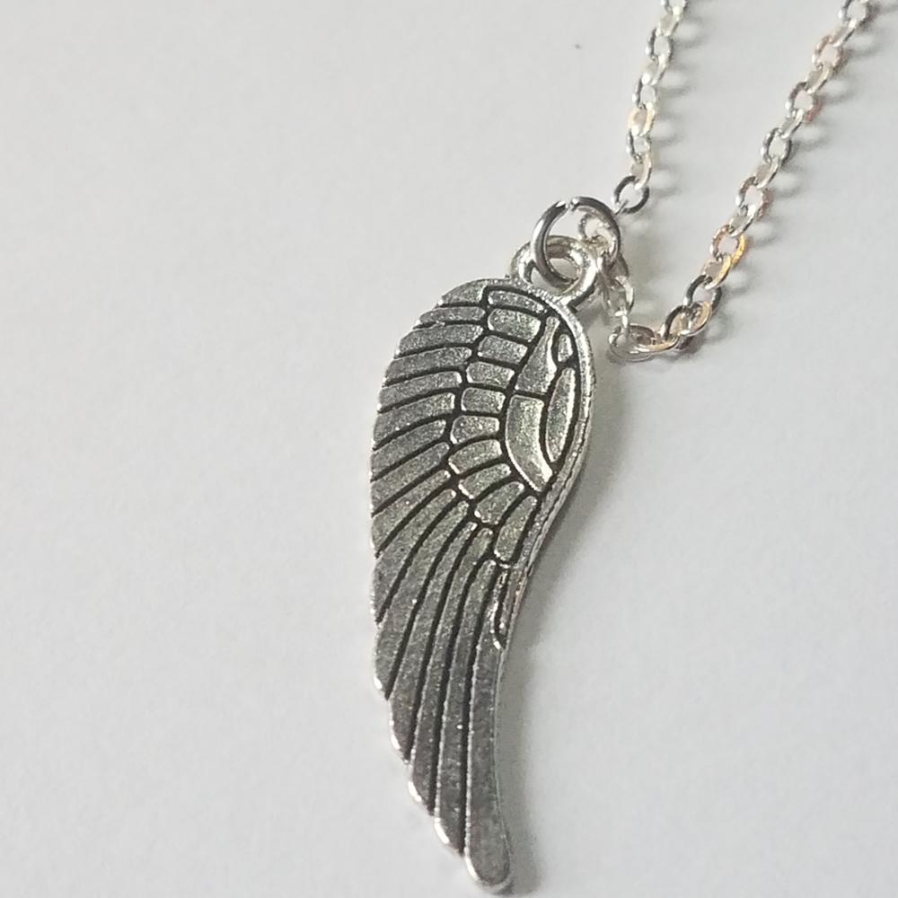 "Seraphina" Angel wing charm necklace